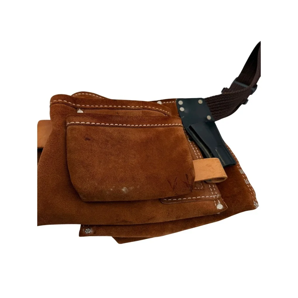 Vintage Sears Craftsman Brown Heavy Split Cowhide Leather Tool Belt 937517 Mens